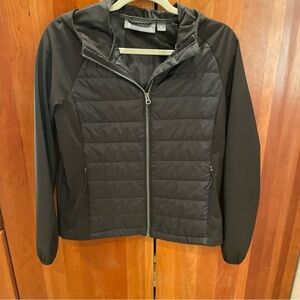Free Country Black Quilted Jacket Size Small Lightweight Layering